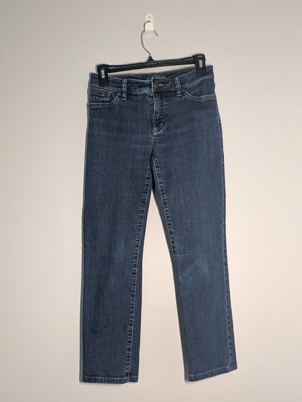 Lauren Jeans Co. by Ralph Lauren, Straight Leg, Medium Wash, Curvy Fit, Petite